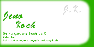 jeno koch business card